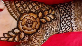 Easy Bridal Mehndi Design Full Hand Dulhan Mehandi Simple Front Hand Henna Wedding Mehendi [upl. by Itnaihc872]