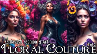 Floral Couture Gowns Pt 3  AI Art amp Fashion [upl. by Liebermann]