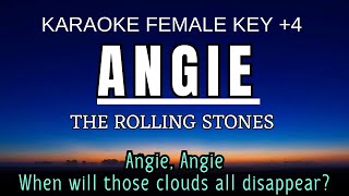 The Rolling Stones  Angie Karaoke Female Key Nada Wanita 4 E mayor [upl. by Naiva]