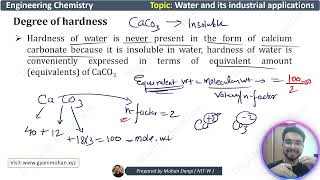 Water treatment  Degree of hardness Engineering chemistry  btech chemistry [upl. by Jordan]