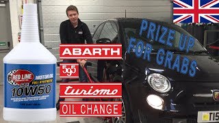 How to Abarth 500 Oil Change [upl. by Aseefan]