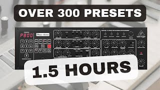 Behringer Pro800 ► Over 300 Presets 15 HOURS [upl. by Elleirda]