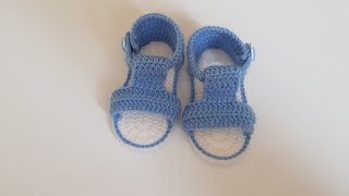 Bebek Sandalet Patik Yapımı  bebek patik  bebek örgü kolay patik  baby knit booties [upl. by Rannug]