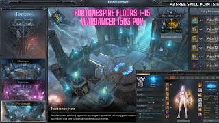 Fortunespire Tower Floors 115 Blind Run  3 FREE SKILL POINTS  Wardancer PoV LOST ARK [upl. by Nlycaj]