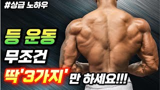 등운동은 3가지만 해도 등 상부 등 하부 전부 다 커집니다 제발 이대로만 운동하세요 [upl. by Griffie]