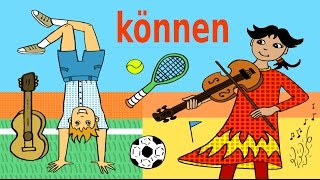 Deutsches Modalverb quotkönnenquot  Sport  Musik  German lesson for beginners A1 [upl. by Sherer]