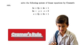 Cramers rule 3x3Solving using matrices and Cramers rule determinant methodSolving 3x3 matrices [upl. by Adolpho303]