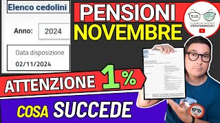 PENSIONI NOVEMBRE ⚠️ CEDOLINO NOVITà e AUMENTI 1 PROBLEMA IMPORTI ISTAT con DETTAGLIO INPS QUANDO [upl. by Mcripley]