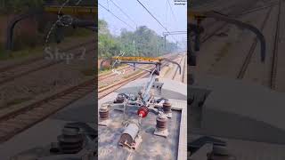 🚦🚊Train Pantograph Lifting Uppantograph train lifting shorts viralshorts [upl. by Assille]