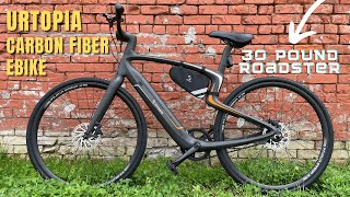 Carbon Fiber Ebike  Urtopia Review  Lightweight amp Agile Road Ebike [upl. by Enuj670]