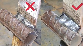 Why didnt the welder tell me the correct technique of welding the concrete steel bar the angle iron [upl. by Gemma]