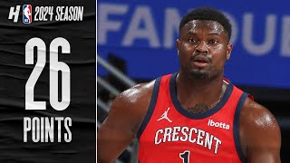 Zion Williamson SOLID 26 PTS on 1216 FG vs Kings 🔥 FULL Highlights [upl. by Blondell]