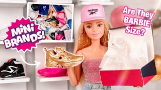 Are Mini Brands SNEAKERS Barbie Doll Size ZURU 5 Surprise  Shoes amp Hats [upl. by Ricard149]