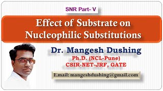 Effect of Substrate on Nucleophilic Substitution SNR PartV [upl. by As]