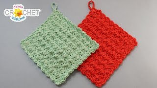 A Pretty Simple Dishcloth  Crochet Quick Fix  Pattern amp Tutorial [upl. by Crow]