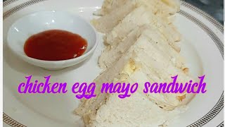 Chicken egg mayo sandwich  egg sandwiches [upl. by Anaicilef]