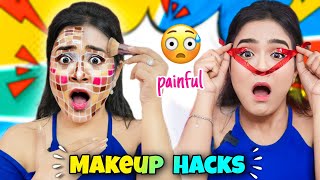 Testing Out Viral MAKEUP Hacks 😰 Shocking Results 😱 Nilanjana Dhar [upl. by Atina]