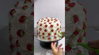 How to decorate the rosette cake shorts youtubeshorts cakedecorating [upl. by Grossman392]