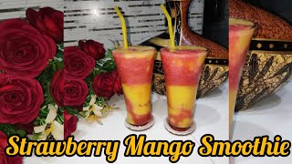 shorts  Strawberry Mango Smoothie  How to make a Strawberry and Mango Smoothie ytshorts [upl. by Nalced]