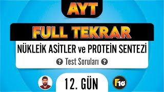 Nükleik Asitler ve Protein Sentezi Test Soruları AYT Full Tekrar Biyoloji F10 Serisi [upl. by Mazel]