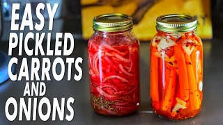 Easy Pickled Spicy Carrots amp Mexican Red Onions [upl. by Rudie]