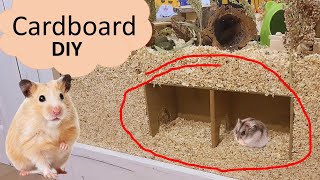 ✨Secret Hamster Hideout from Cardboard  DIY [upl. by Yarvis]