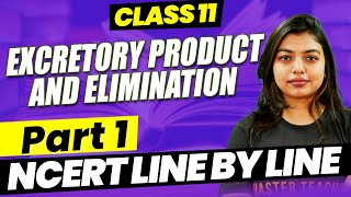 Excretory Product and Elimination Part 1  Class 11  NCERT Line by Line [upl. by Tanitansy]