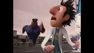 Officer Earl running Sonic mode MEME  Cloudy with a chance of Meatballs 2009 [upl. by Enotna135]