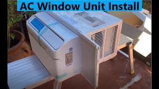 Window AC Unit Install  Midea 12000 BTU MAW12HV1CWT [upl. by Eneluj]