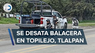 Reportan balacera en carretera MéxicoCuernavaca a la altura de Topilejo [upl. by Sherr]