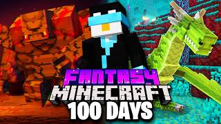 I Survived 100 Days in MEDIEVAL FANTASY Minecraft [upl. by Karney]