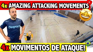 4x FUTSAL ATTACKING MOVEMENTS  MOVIMENTOS DE ATAQUE NO FUTSAL USANDO A DICESAR [upl. by Asare770]