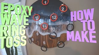 HOOKEY RING TOSS GAME BUILD DIY PART 2  HOW TO CREATE OCEAN EPOXY WAVES [upl. by Eiuqnimod363]