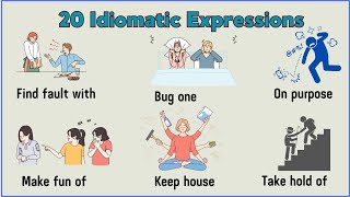 Lesson 100 Common Idiomatic Phrases with meaning and examples idiomaticexpressions [upl. by Niuqaoj]