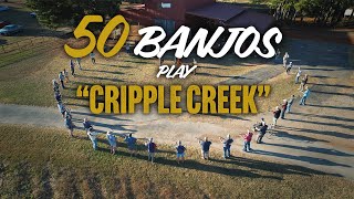 50 Banjos Play quotCripple Creekquot at Banjo Bens Cabin Camp 2024 [upl. by Evan336]