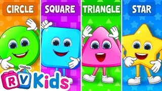 Learn Shapes Circle Square Triangle Rectangle amp more  Educational Videos For Toddlers amp Babies [upl. by Marj]