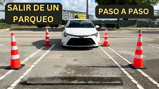 COMO SALIR DEL ESTACIONAMIENTO EN EL EXAMEN PRÁCTICO DE MANEJO [upl. by Kristoffer]