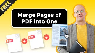 How to Merge Pages of PDF into One  Combine PDF [upl. by Eryn]