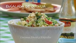 ENSALADA DE QUINUA  Quinoa con verduras y queso rica fácil y nutritiva [upl. by Doane]