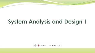 System Analysis and Design Chapter 1  Introduction to Systems and Analysis [upl. by Maleki]