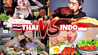 Thai Mukbangers VS Indonesian Mukbangers 🇹🇭🆚🇮🇩 [upl. by Nae266]