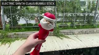 Christmas Bubble Wand Outdoor Electric Bubble Maker Machine With Light Music Christmas Gifts Bubble [upl. by Ramraj]