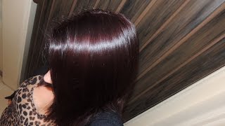 Review and Demo of Schwarzkopf Color Ultime hair color in 42 Mahogany Red Using box dye over henna [upl. by Atelahs]