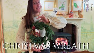 Creating a Beautiful Christmas Wreath from Garden Treasures  Cozy Christmas Atmosphere [upl. by Euqinamod]