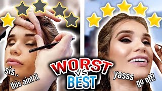 I Went to the WORST REVIEWED amp BEST REVIEWED Makeup Artists in My CITY 1 STAR VS 5 STAR [upl. by Welsh]