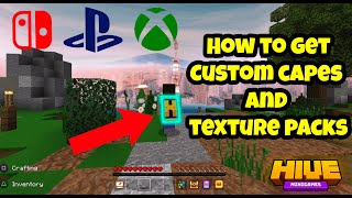 How to get CUSTOM capes and texture packs on console in minecraft PS4 Xbox Switch New Method [upl. by Eisdnil677]