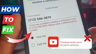 How to fix Youtube Channel  Phone Number Cannot Be Used For Verification [upl. by Francisco]