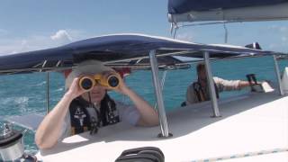 Catamaran Sailing in the British Virgin Islands BVI  Virgin Gorda to Anegada on a Lagoon 380 [upl. by Sirahs]