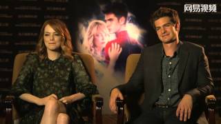 Andrew Garfield and Emma Stone China Interview 1 [upl. by Enilehcim]