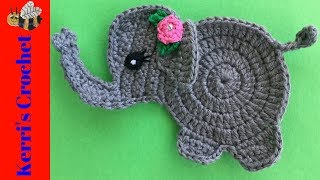 Baby Elephant Crochet Tutorial  Crochet Applique Tutorial [upl. by Servetnick]